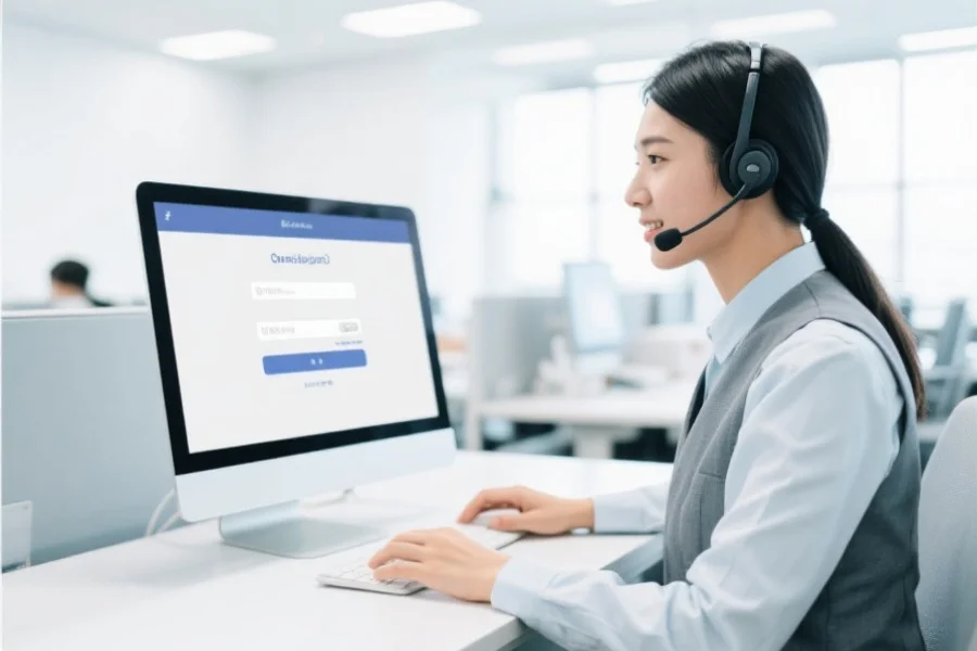 客服协助用户登录账户